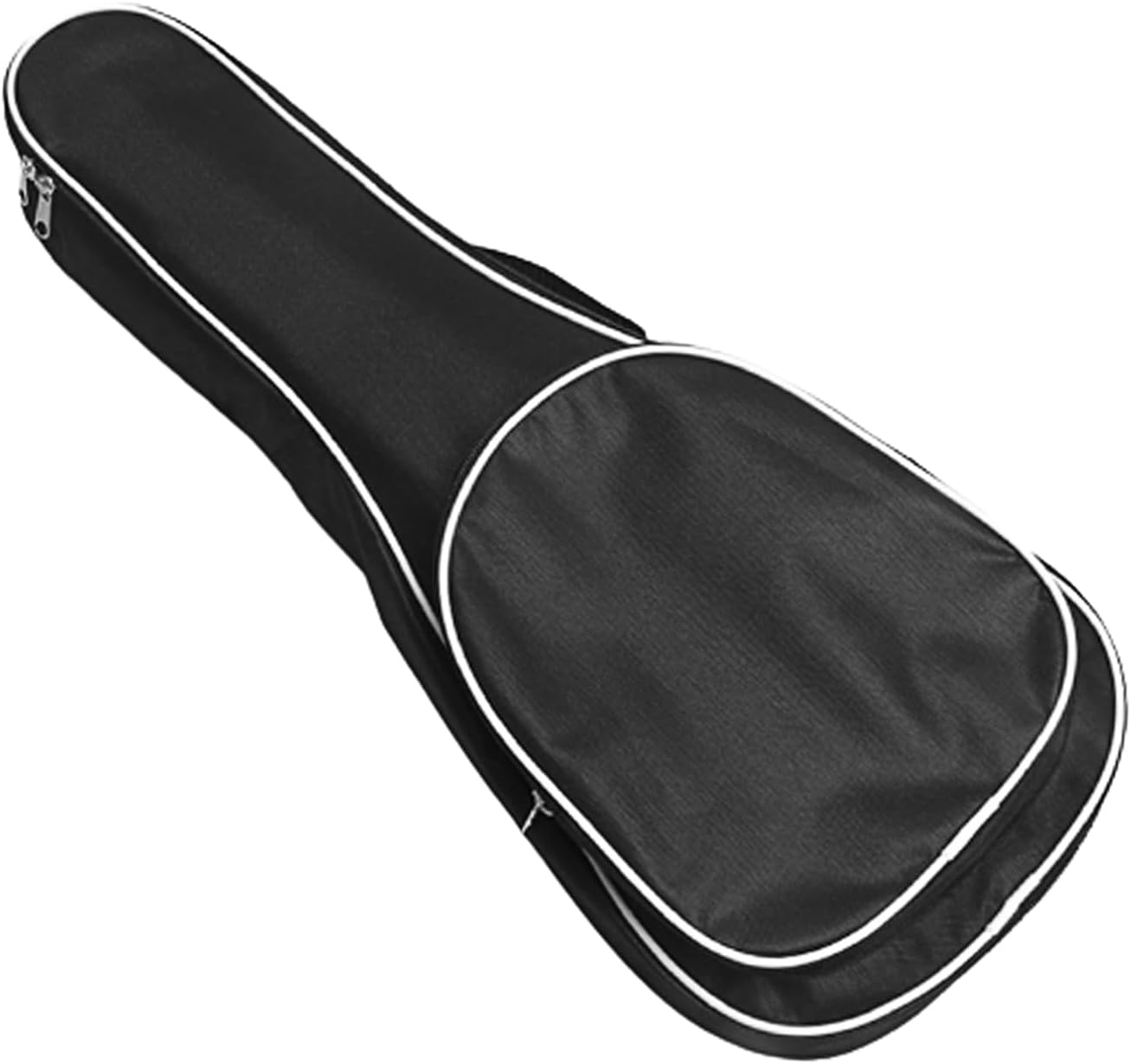 23 Inch Ukulele Case Backpack Straps Gig Bag Case Storage for Travel Performance Concert Show (Black with White Edge) image number 5