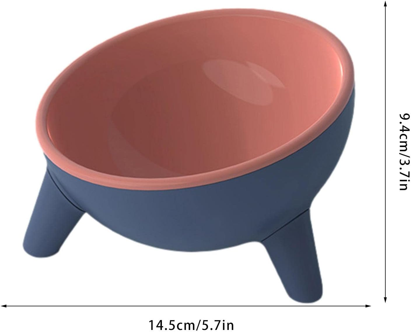 Elevated Cat Bowls - Dog Water Bowls - Pet Bowl Shallow Cat Water Bowl to Stress Relief of Whisker Fatigue, Dog Bowl Cat Feeding Wide Bowls for Puppy Cats Small Animals (Color : Red) image number 2