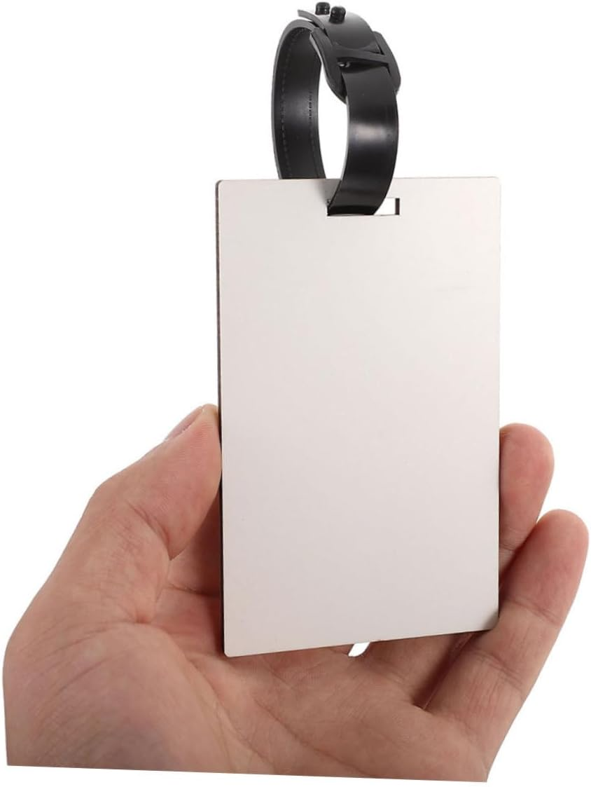 PHENOFICE 8Pcs Thermal Transfer Luggage Tags Blank DIY Sublimation Tags for Suitcase Travel Baggage Labels image number 2
