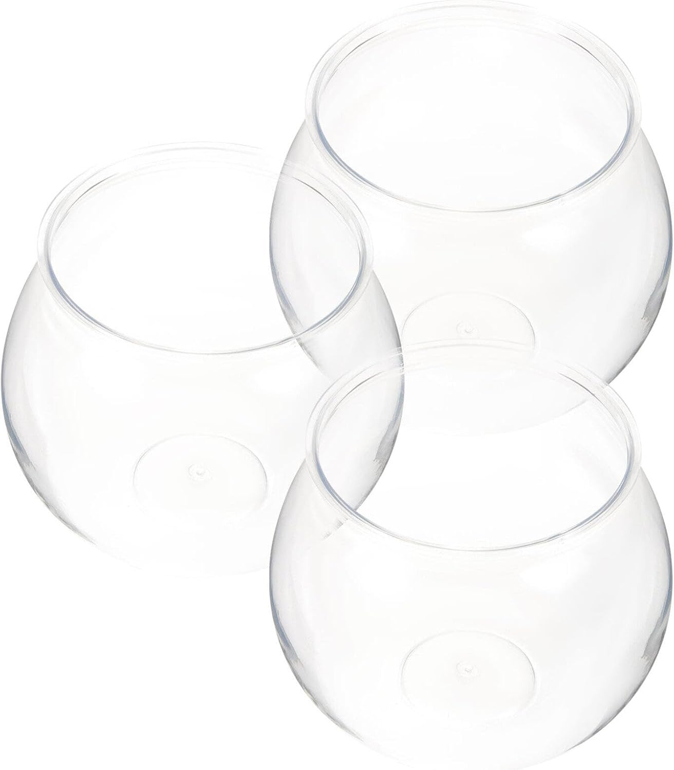 Veemoon 3Pcs Goldfish Bowl Aquatic Turtle Tank Office Fish Tank Desk Fish Tank Glass Vase Bowls Clear Glass Vases Fish Bowls Clear Plastic Fish Bowl Fishbowls Aquarium the Pet Travel Fine image number 1