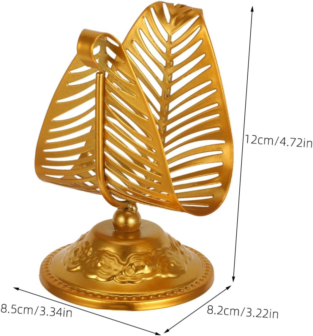 Modern Metal Napkin Holder Stand Leaf Tabletop Tissue Storage for Kitchen Napkin and Tissue Holder