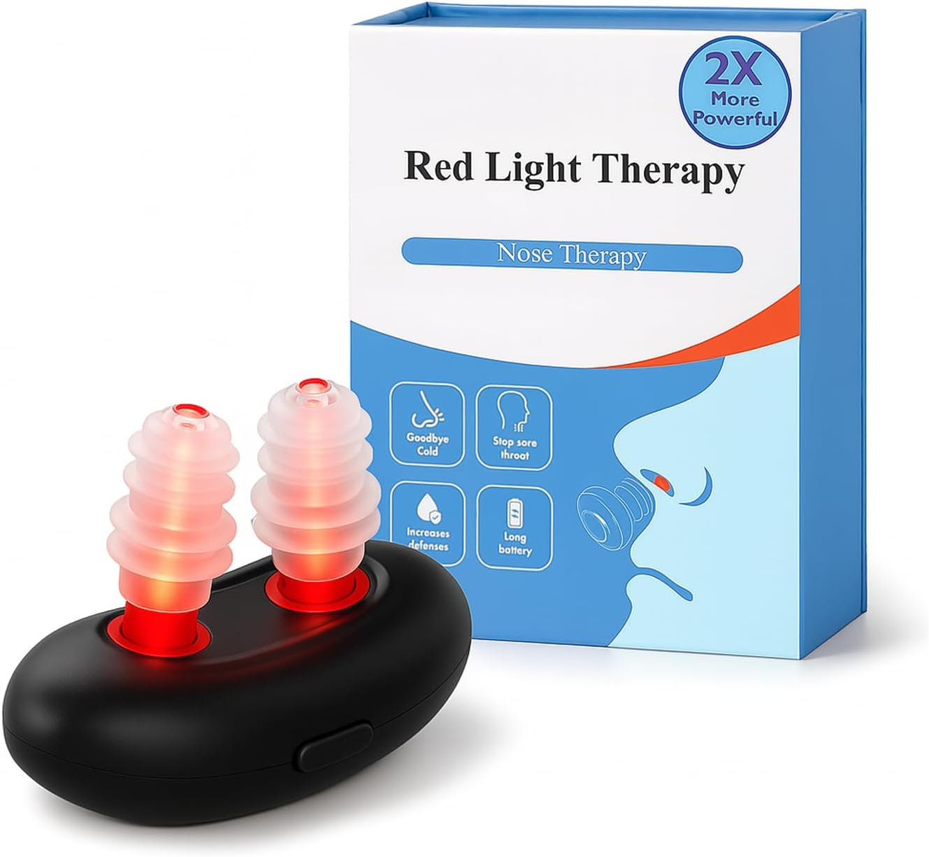 Red Light Nasal Therapy Device &ndash; No More Colds Red Light Therapy for Nose Soothing Relief, Comfort & Easy Use Portable Nose Therapy