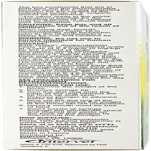 YFCACT Merck Animal Health Safe Guard Equine Dewormer Paste