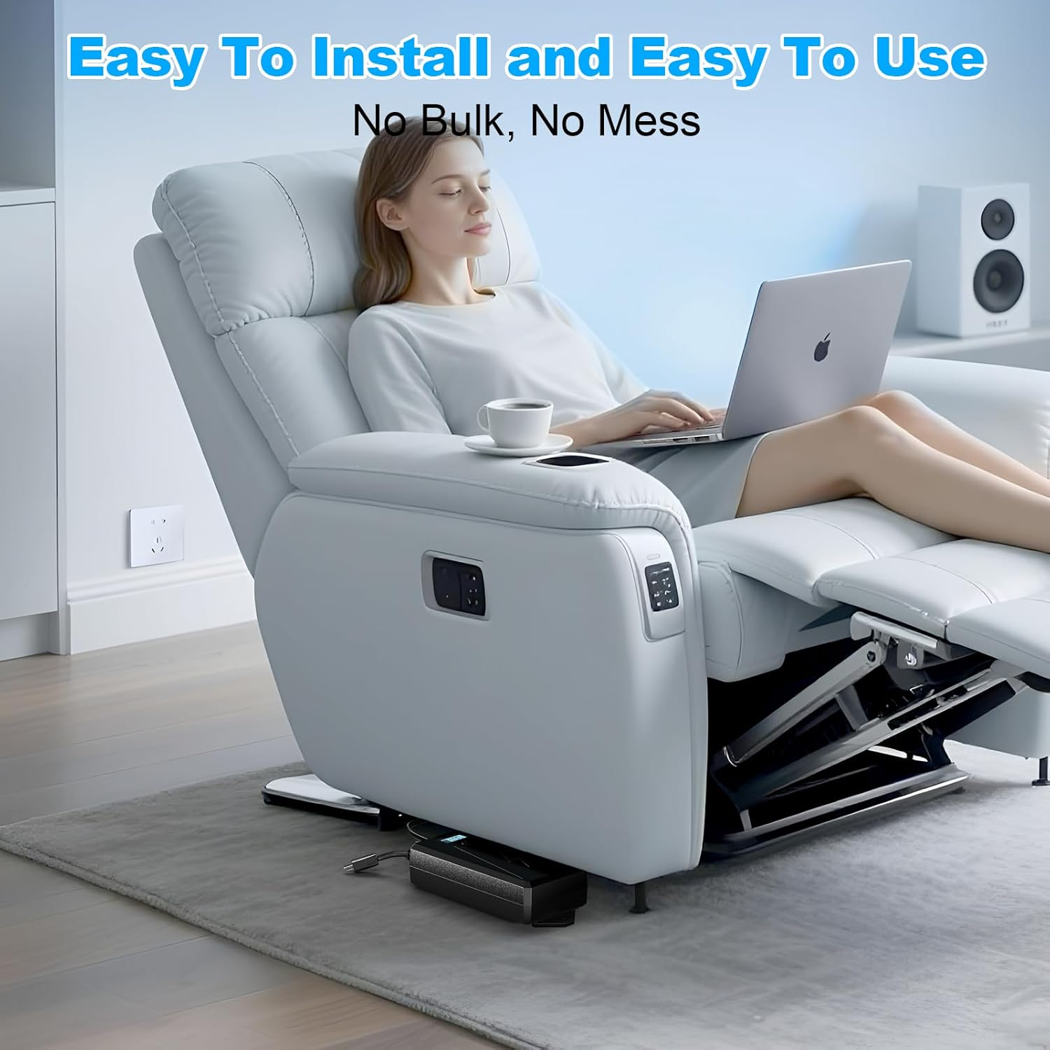 Battery Pack for Reclining Furniture,2500Mah Recliner Battery Packs Rechargeable 2 Pin, Universal Wireless Batteries for Reclining Furniture with Charger for Electric Recliner,Sofa,Couch,Lift Chair