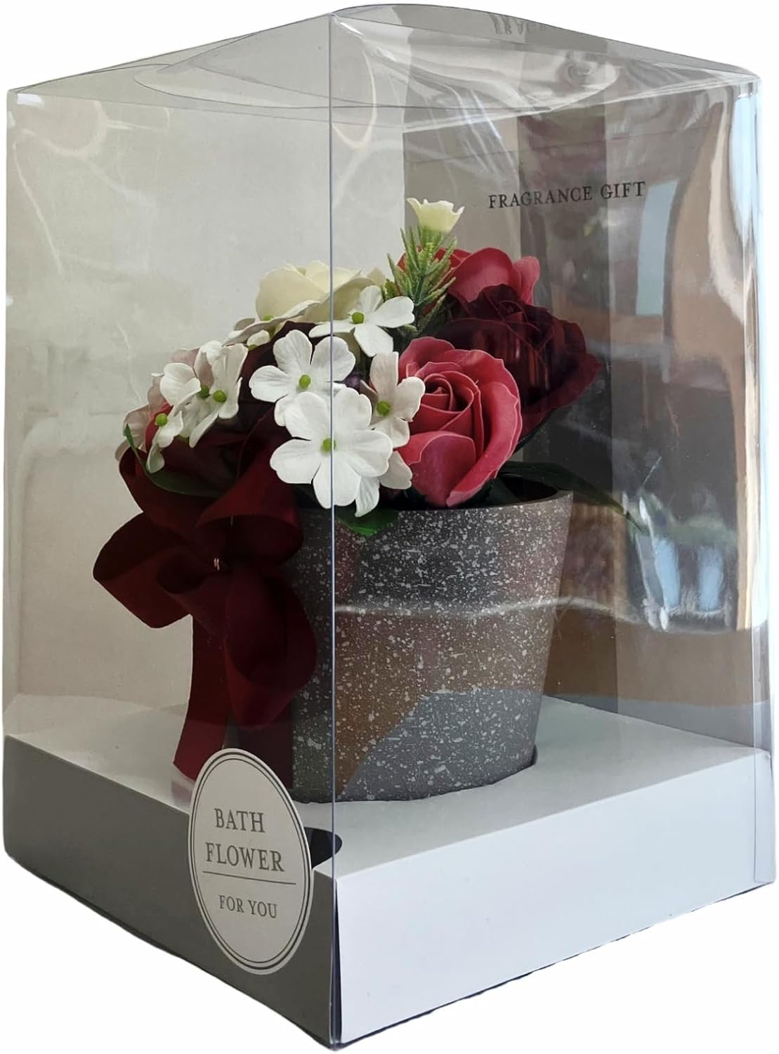 Q-FLA 786181 LG Romantic Mauve Soap Flower Bath Salt, Arrangement, Gift