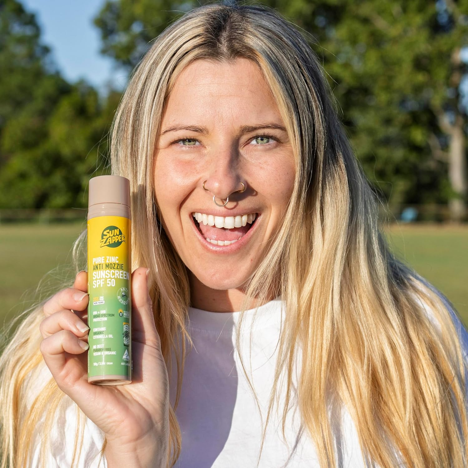 Sun Zapper Pure Zinc anti Mozzie Sunscreen SPF 50 &ndash; 100G image number 2