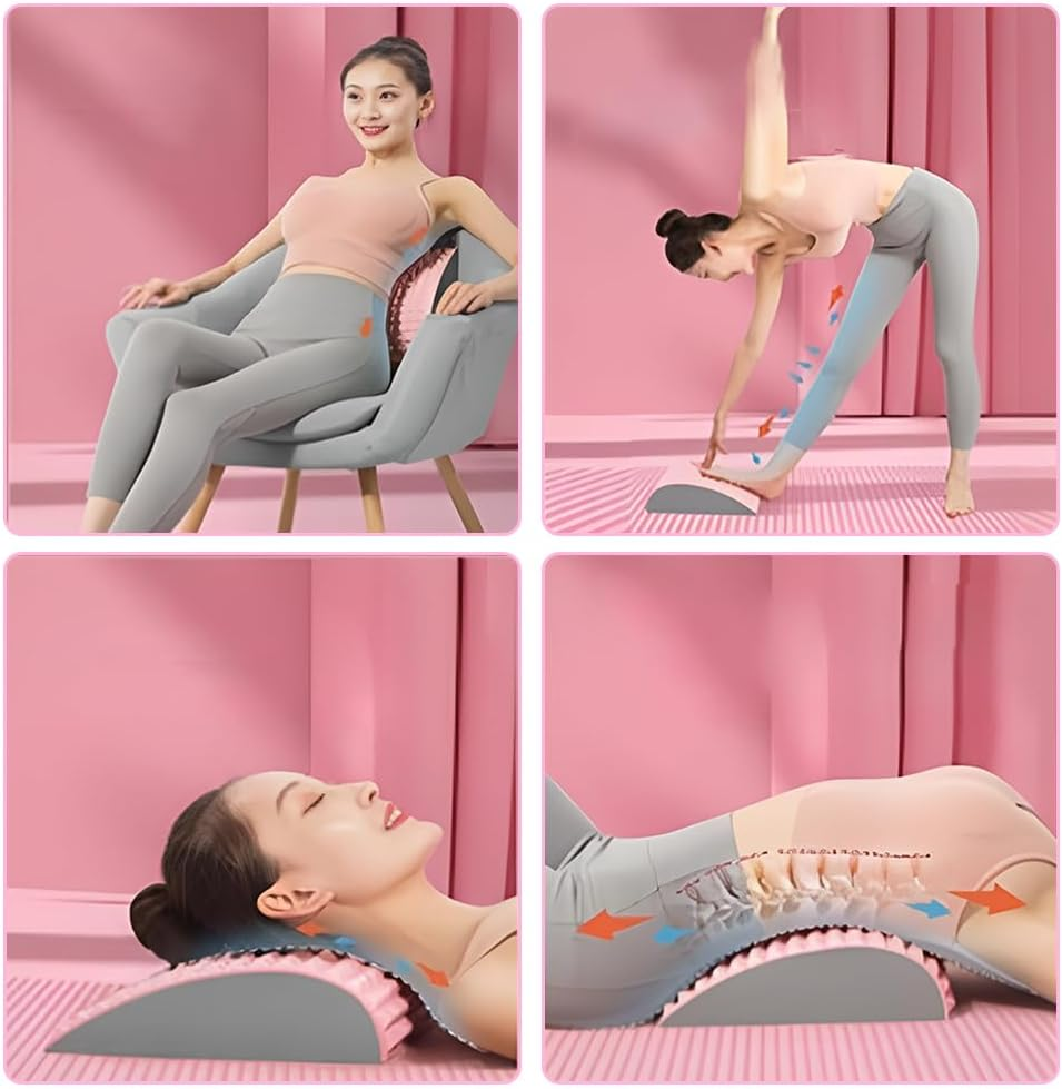 MOTRAIN Stretching Spine Relaxation Cushion with Durable Material, Yoga Lumbar Support Pillow, Thickened Massage Yoga Block for Back Pain Relief, Fitness and Exercise Aid image number 2