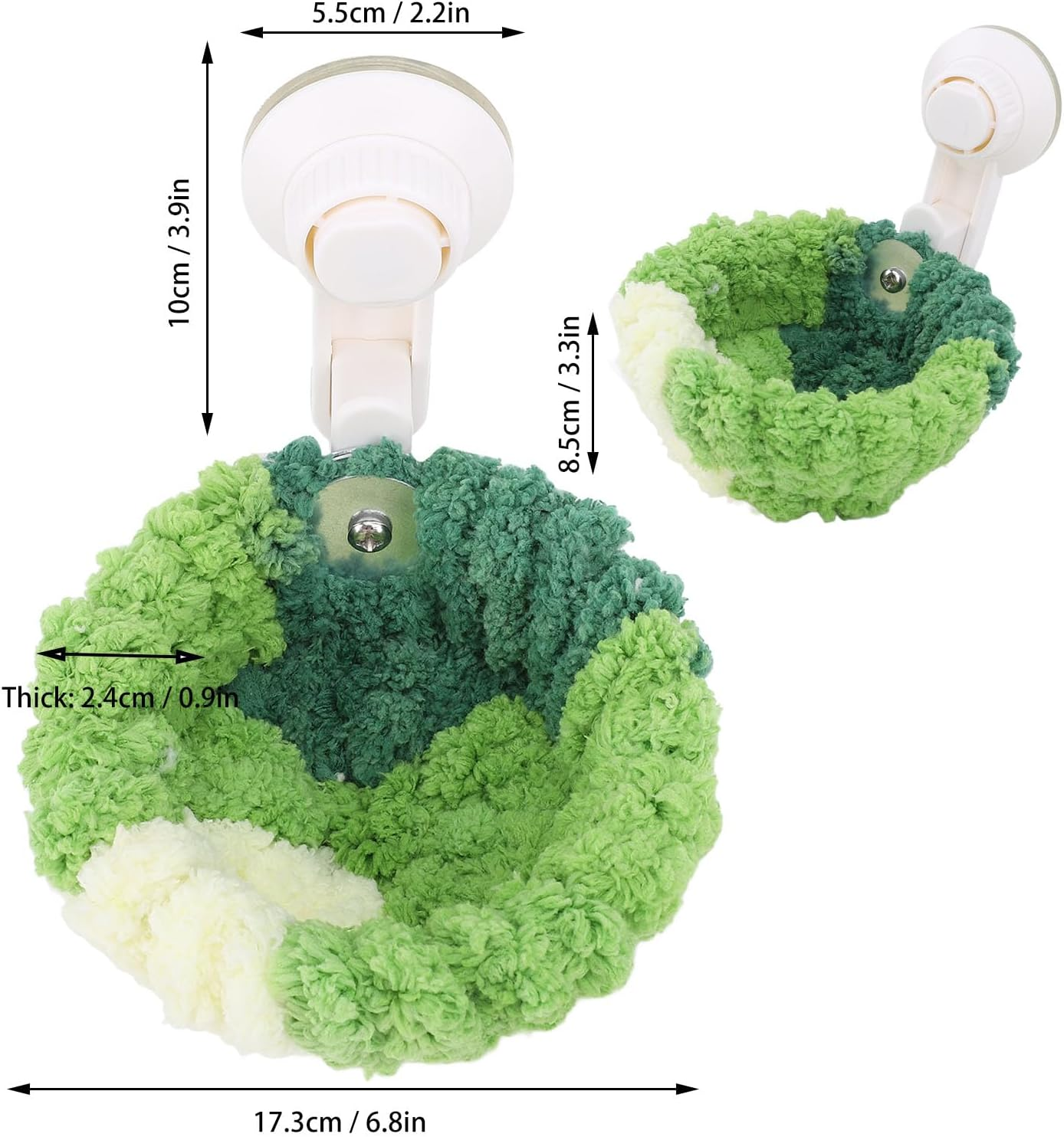 Suction Cup Bird Nest, Warm Bird Sleeping Bed with Cozy Plush Lining, Velvet Nest for Travel Car Window Outdoor (Large) image number 2
