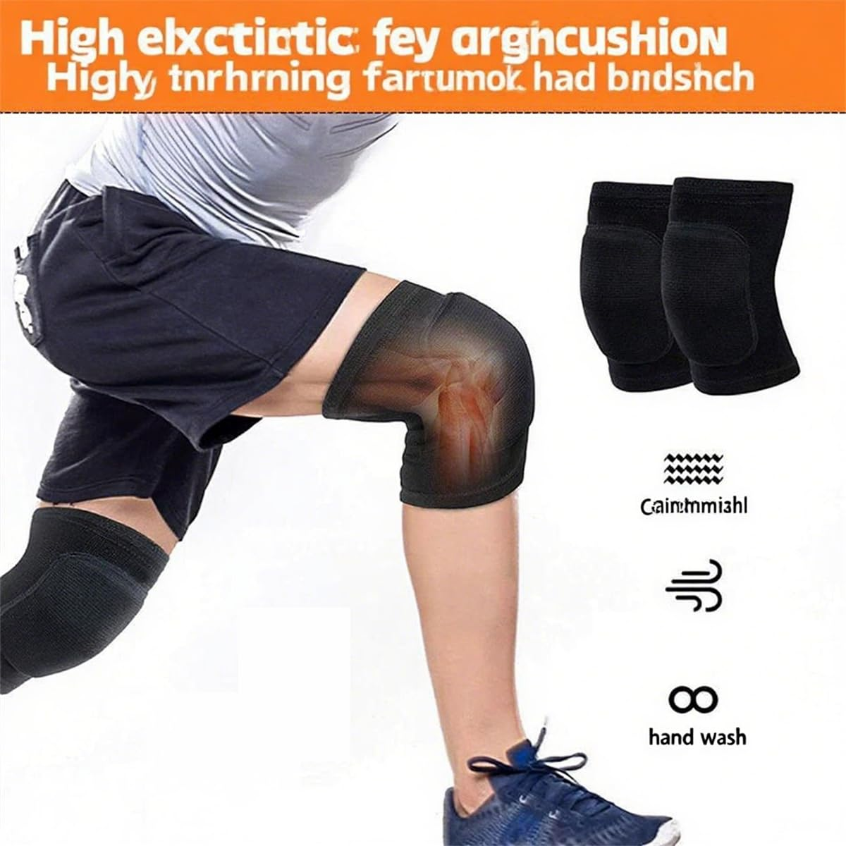 Knee Pads for Women & Men - Soft Breathable Knee Brace for Volleyball Basketball Football Dance Yoga Gym Skating Tennis Running Cycling Workout Climbing (M) image number 1