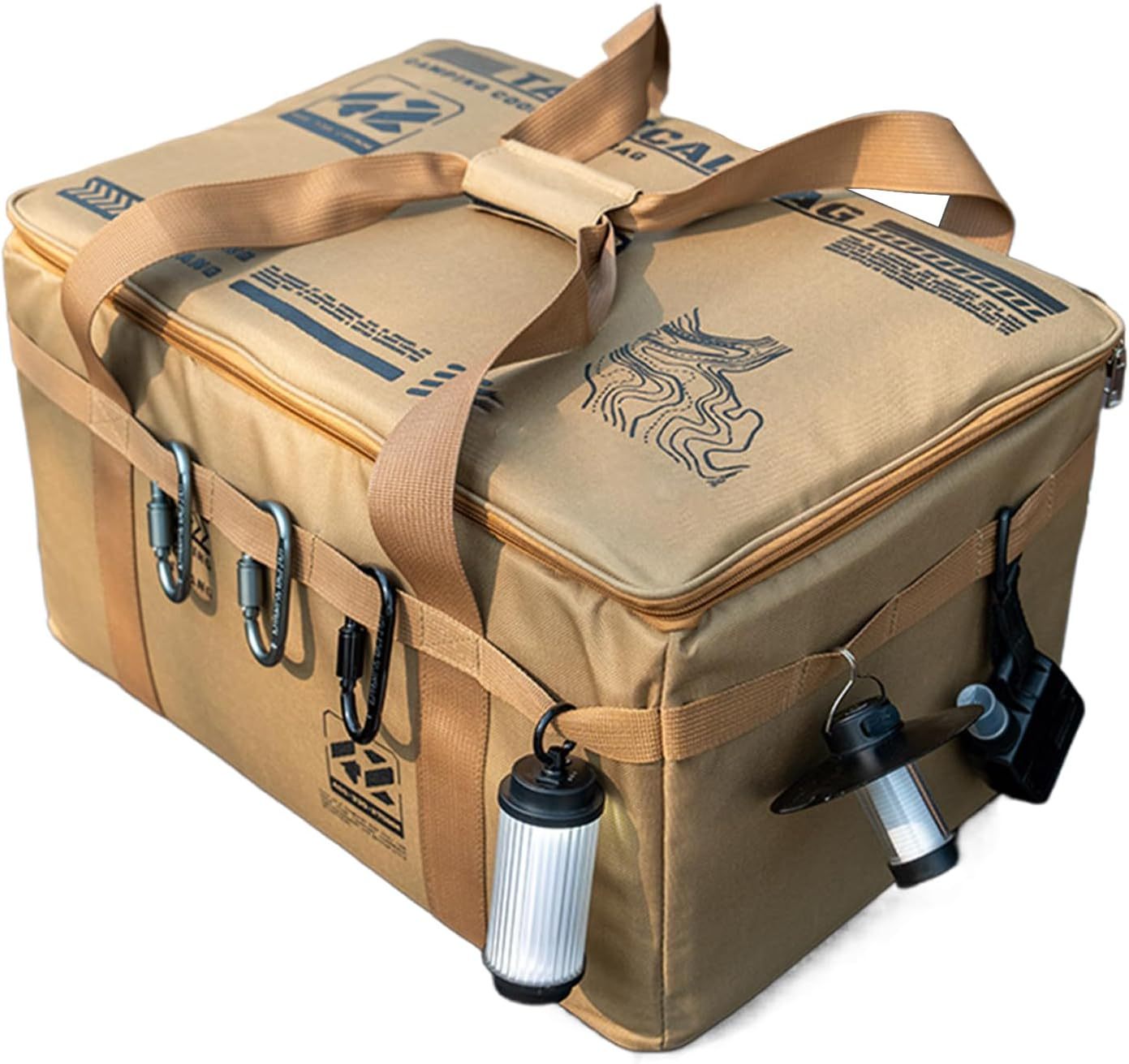 Aebtoe Camp Gear Storage Bag, 30L Utility Duffel Foldable Container with Handle, Camping Organizer Cookware Storage Bags for Moving Dorm Garage Drinks Stove Food Bowl Pot image number 4