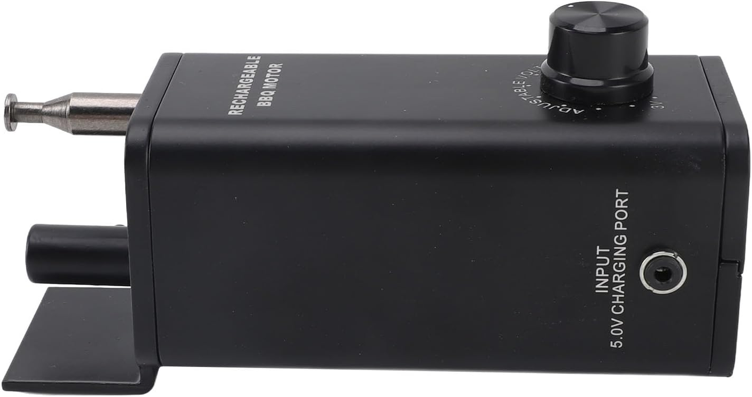 Pyhodi Rotisserie Motor, Heat Resistant 3 to 12V Rechargeable Electric Grill Motor Auto Reverse Function Adjustable Speed for BBQ image number 4