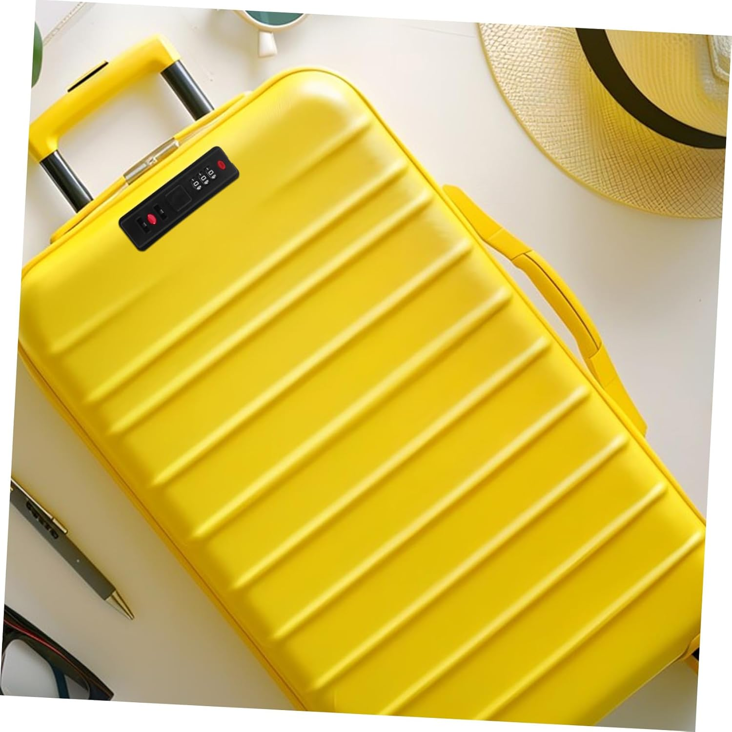 DIKACA Luggage Combination Padlock Heavy Duty Security Lock for Travel Suitcases Business Trips Leisure Use with Resettable Password and Easy Installation image number 5