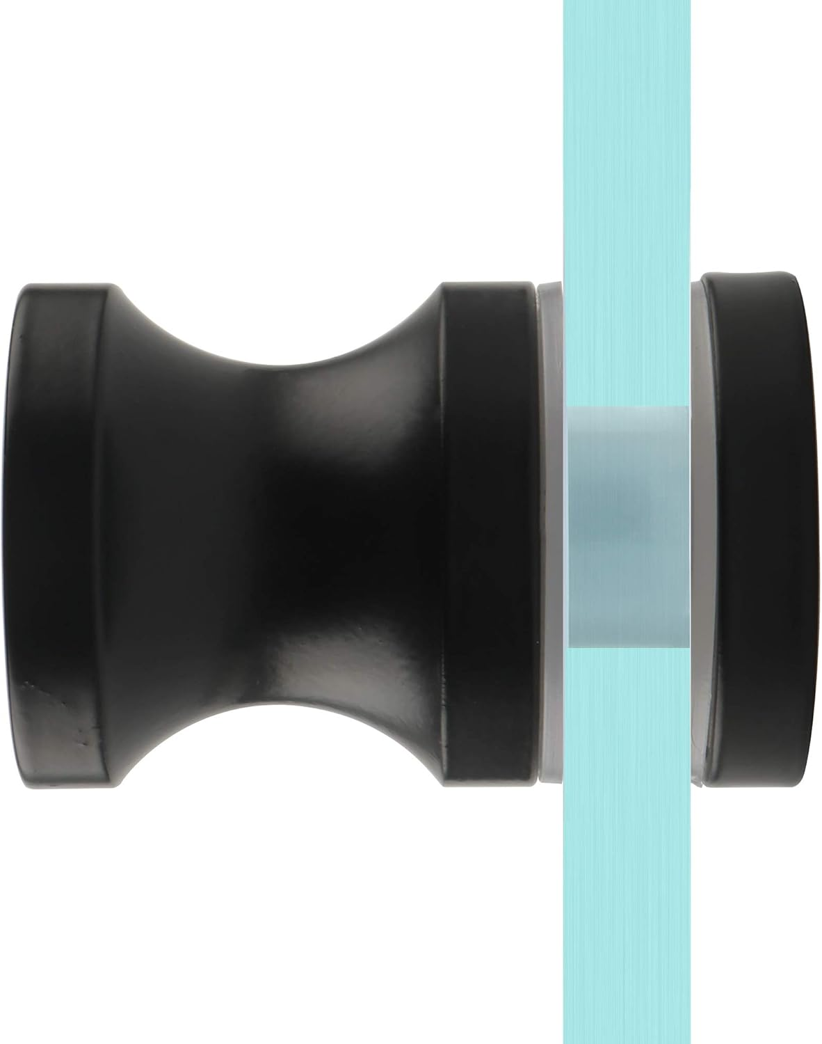 Alise Shower Door Handle, Sliding Shower Doors Knob, Heavy Duty Solid SUS304 Stainless Steel Knobs, One Sided Pull Hardware Replacement Parts for Bathroom Glass Doors, Black Finish image number 7