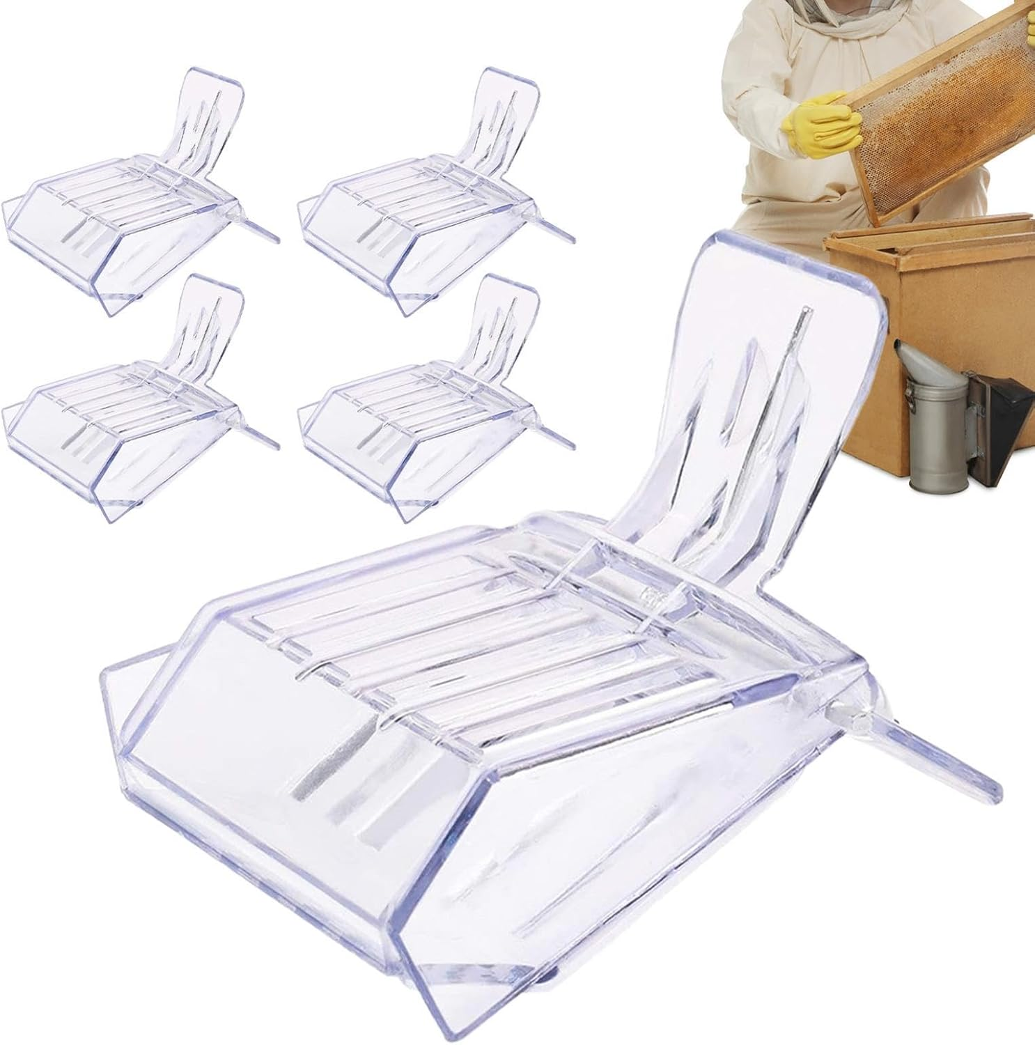 Queen Bee Clip, Queen Bee Keeper Catcher Clips, Beekeeper Catching Clips, Queen Bee Marking Catcher for Safely Capture, Store and Mark