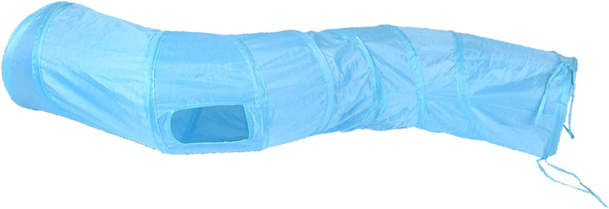 Icagy Cat Tunnel for Indoor Cats Interactive, Rabbit Tunnel Toys, Pet Toys Play Tunnels for Cats Kittens Rabbits Puppies Crinkle Pop up Gray 47" Shape S