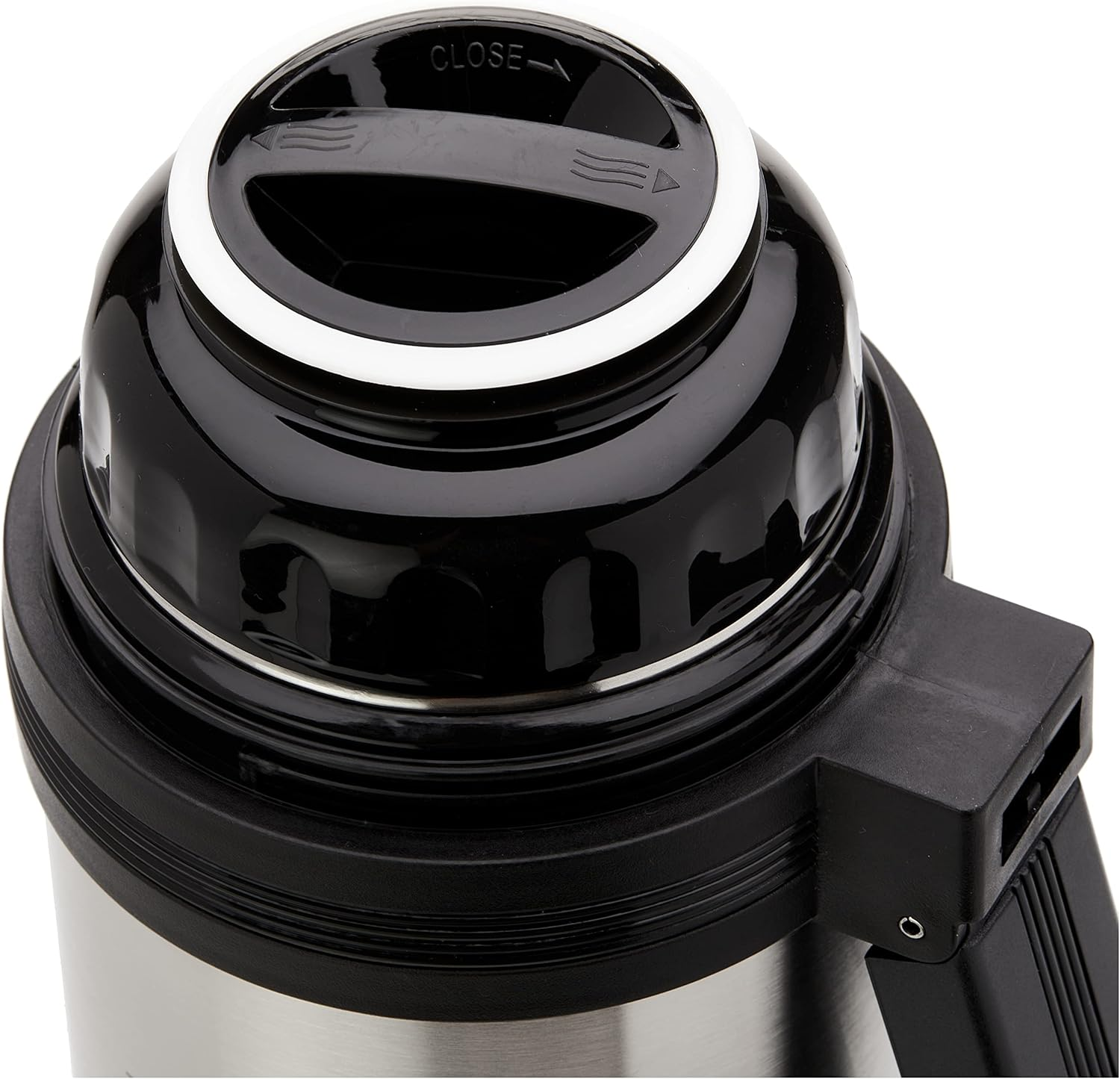 Thermos Vacuum Insulated Food and Drink Flask, 1.8 Liters, Stainless Steel/Black, VAC180