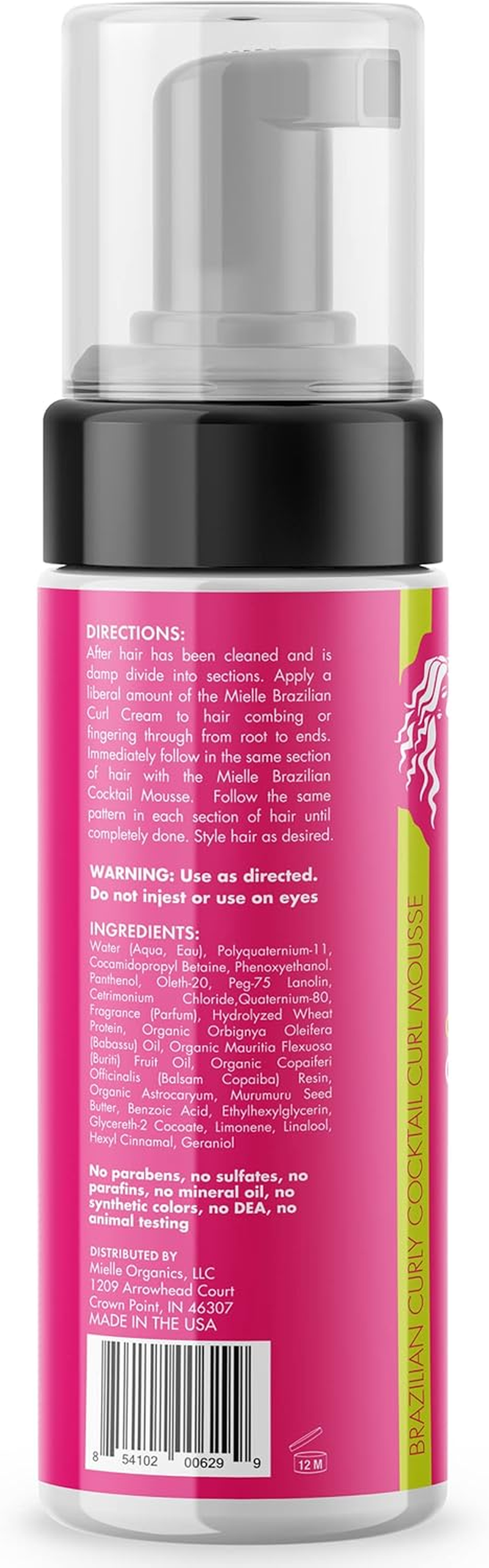 Mielle Babassu Brazilian Curly Cocktail Curl Mousse 220Ml Pump image number 4