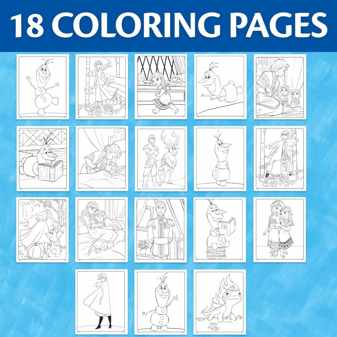 CRAYOLA Mess Free Color Wonder Colouring Pages & Markers, Disney Frozen, Includes 18 Pages of Frozen Characters and Scenes with Surprises and 5 Special Markers, Won'T Colour on Skin or Fabric!, Multicolor (757002) image number 2