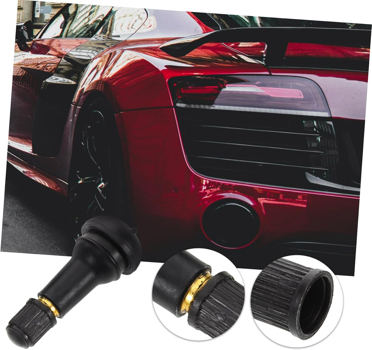 LOORGVEL 100Pcs Robust Tire Valve Stems Tubeless Rubber Valve Stems Automotive Accessories for Car Tyre Replacement image number 1