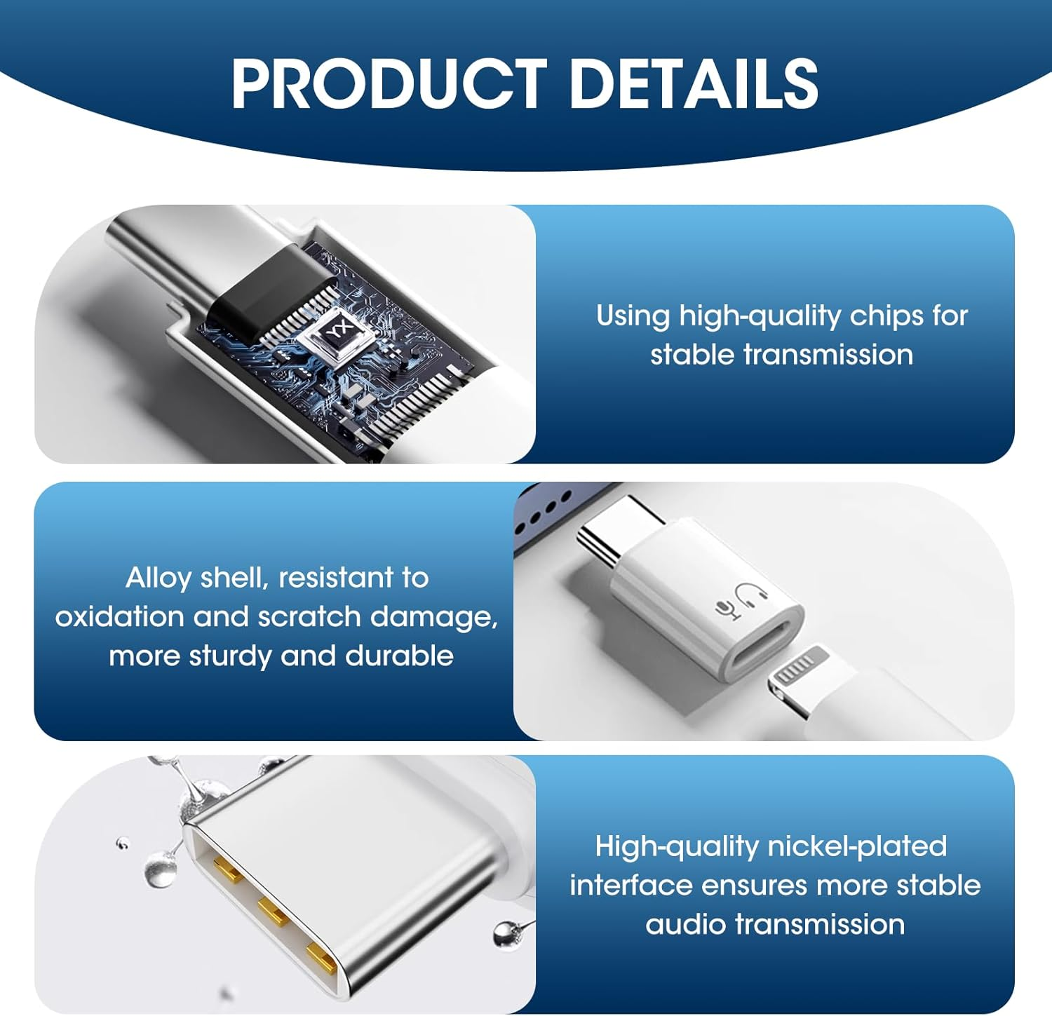 Bushhaven Lightning to USB C Adapter, High-Quality Lightning to Type C Male Female Audio Converter for Iphone 15/16/17 Series, Seamless Connection for Lightning Earphones, Compact & Durable (1 Pcs) - 1 Pcs image number 4