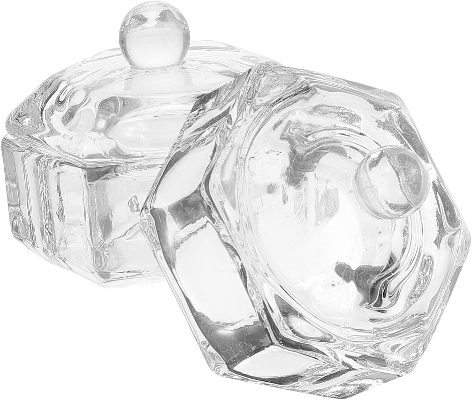 STOBOK 2Pcs Glass Pen Holder and Dip Pen Washing Cup Set with Lid, Multipurpose Glass Cleaning Holder for Calligraphy and Art Supplies, Suitable for Artists and Calligraphy Enthusiasts