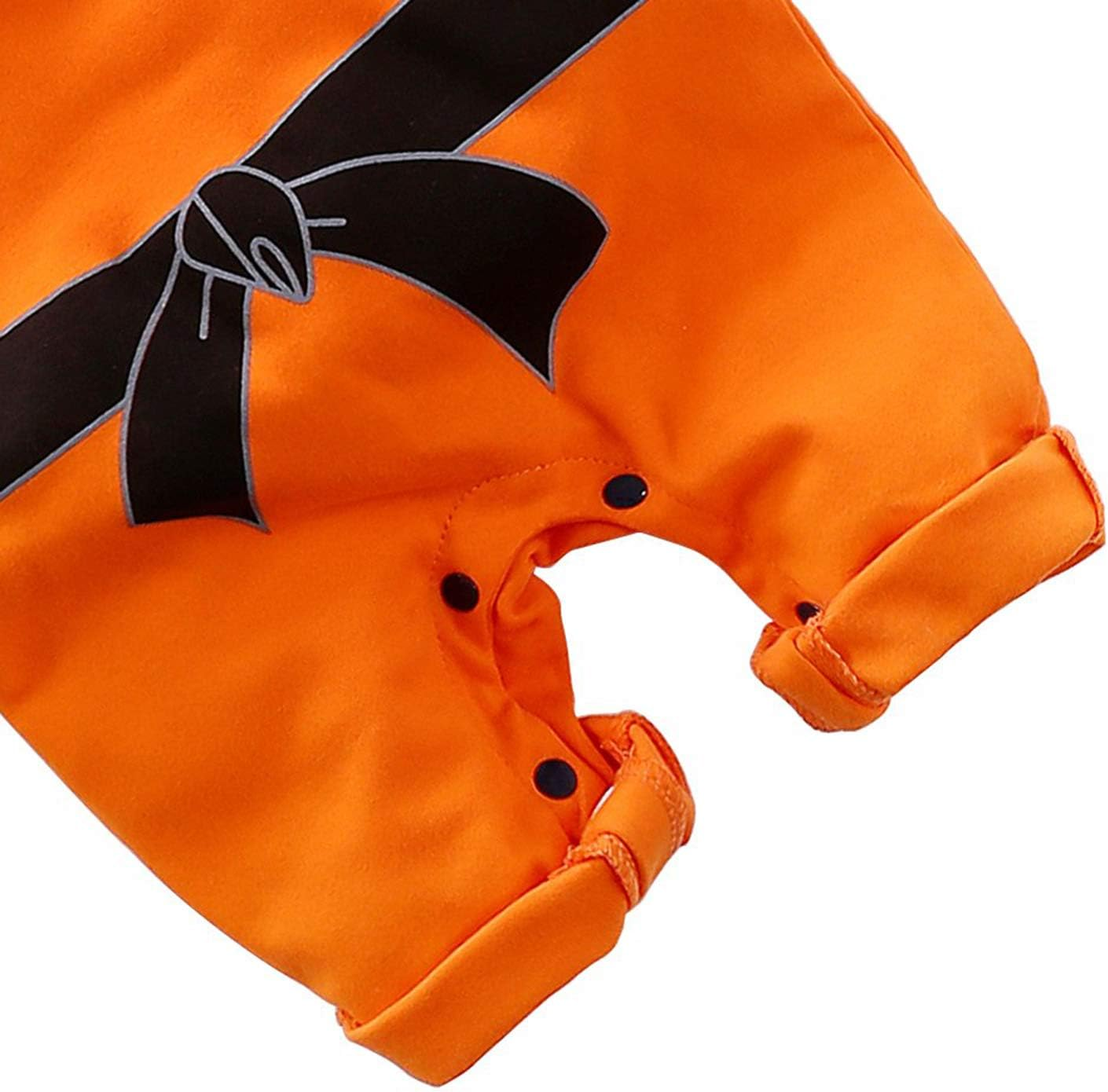 Daimenmeng Baby Romper Jumpsuits Cosplay Newborn Cotton Bodysuit One Piece Clothes for Boy Orange 9-12 Months/80, Orange