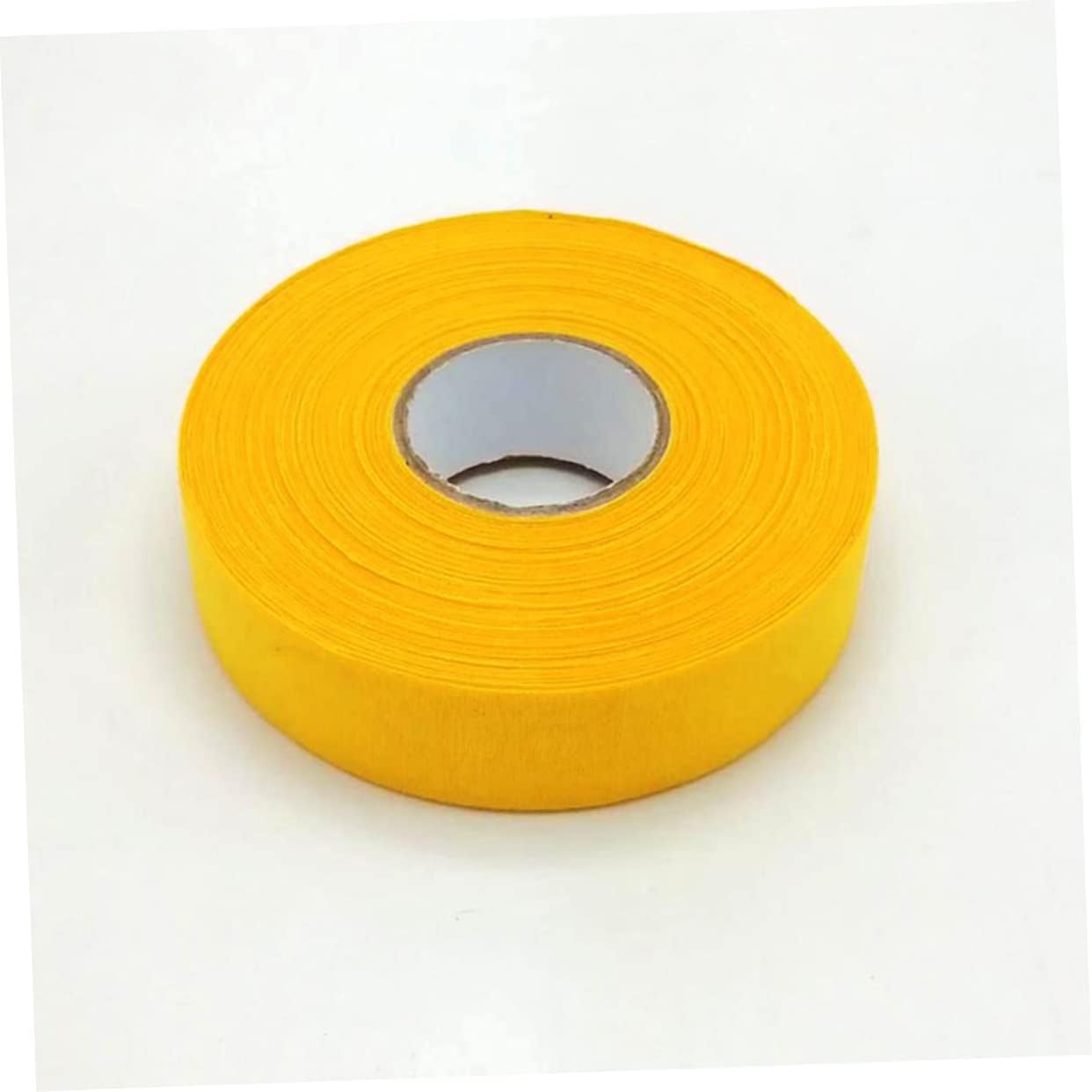 Mipcase 2Pcs Yellow 2.5Cm X 20M Cotton Hockey Stick Tape Sticky Sports Tape Waterproof Anti-Slip Wrapper for Ice Hockey Practice image number 4