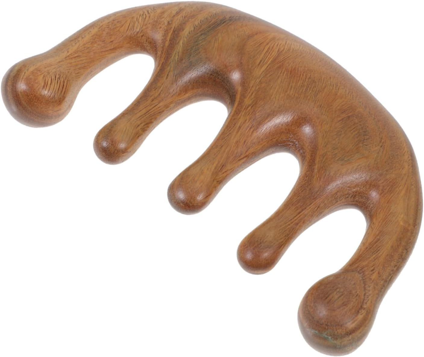 Vaguelly Relaxing Scalp Sweep Detoxing Comb Lightweight Hair Tool Massage Comb Wooden Hairbrush image number 4