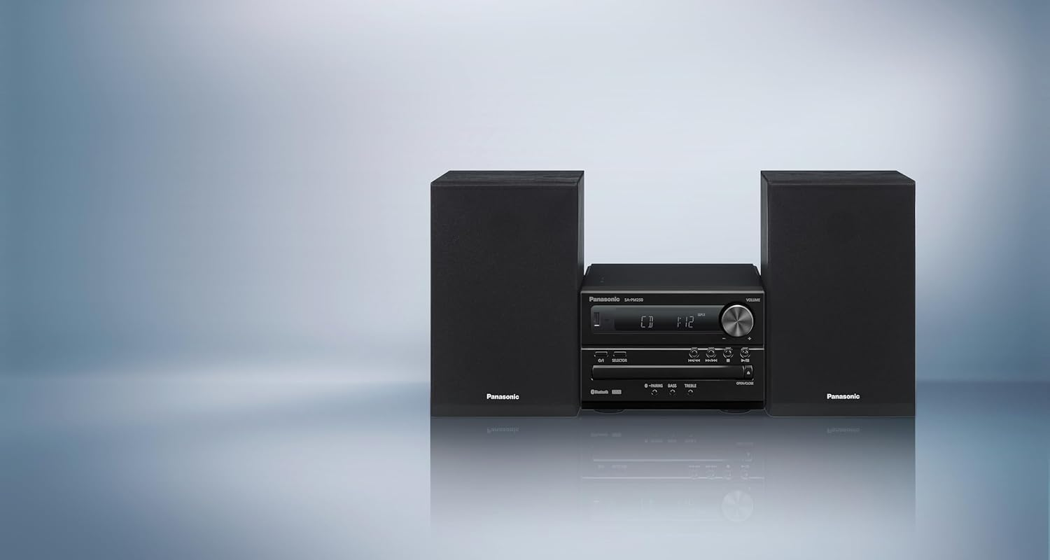 Panasonic 20W CD Micro Hi-Fi System with FM Radio and Bluetooth (SC-PM250GN-K) image number 4