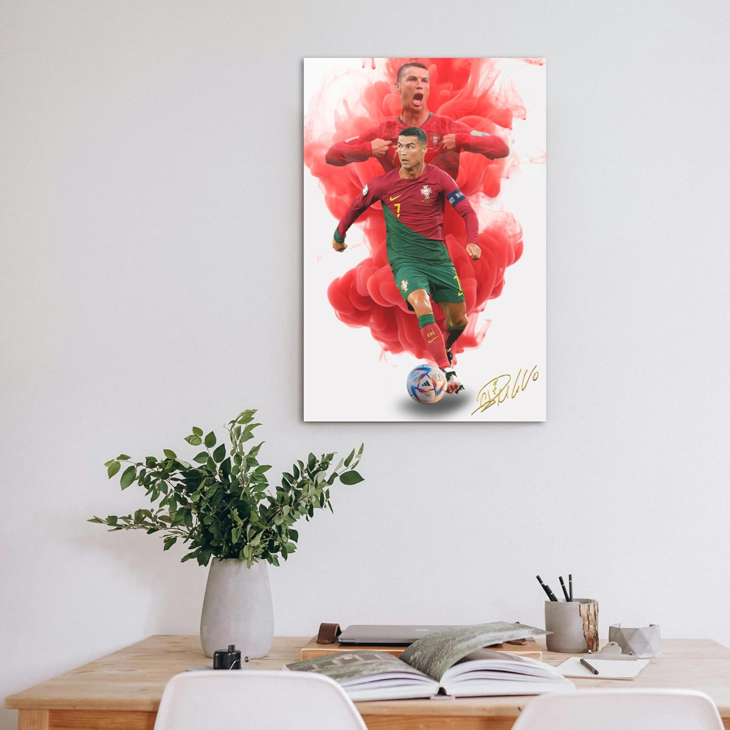 Artink Cristiano Ronaldo Poster Wall Art Canvas Print Poster Home Decor Canvas Poster Unframe: 16X24Inch(40X60Cm) image number 4