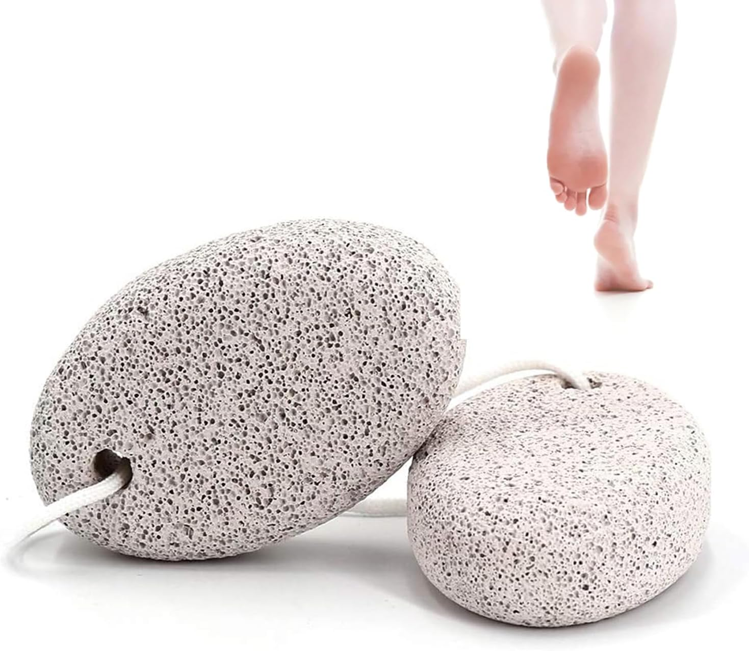 2PCS Natural Pumice Stone for Feet,Exfoliation Remove Dead Skin Pedicure Tool,Lava Pedicure Tools Hard Skin Callus Remover for Feet and Hands