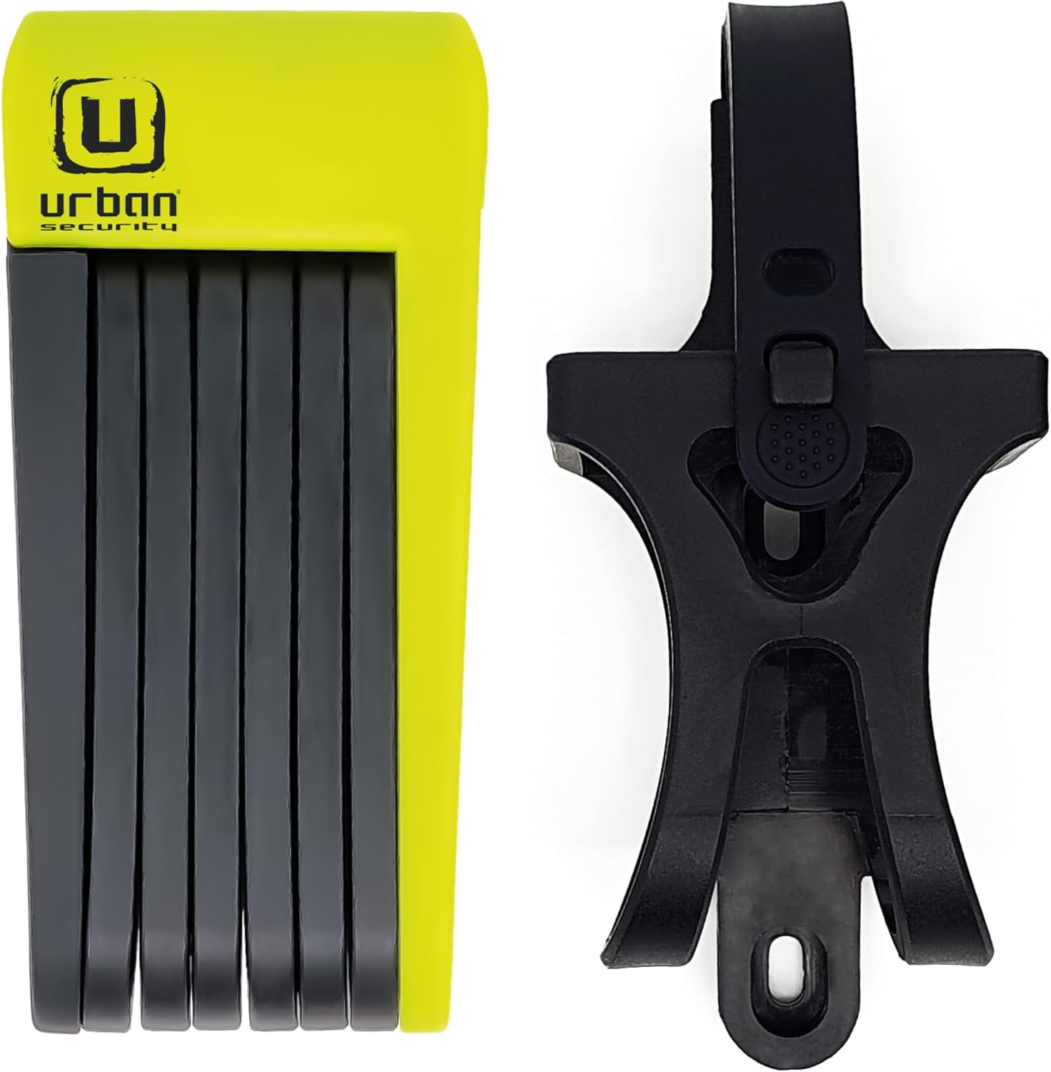 URBAN UR469Y Folding Bike Lock, Visible, 70Cm/27.5In More Compact More Easier Transport Noiseless, Anti-Scratch, Heavy Duty anti Theft Locks with Key, Polyvalent for Bicycle, Electric Scooter or Ebike image number 6