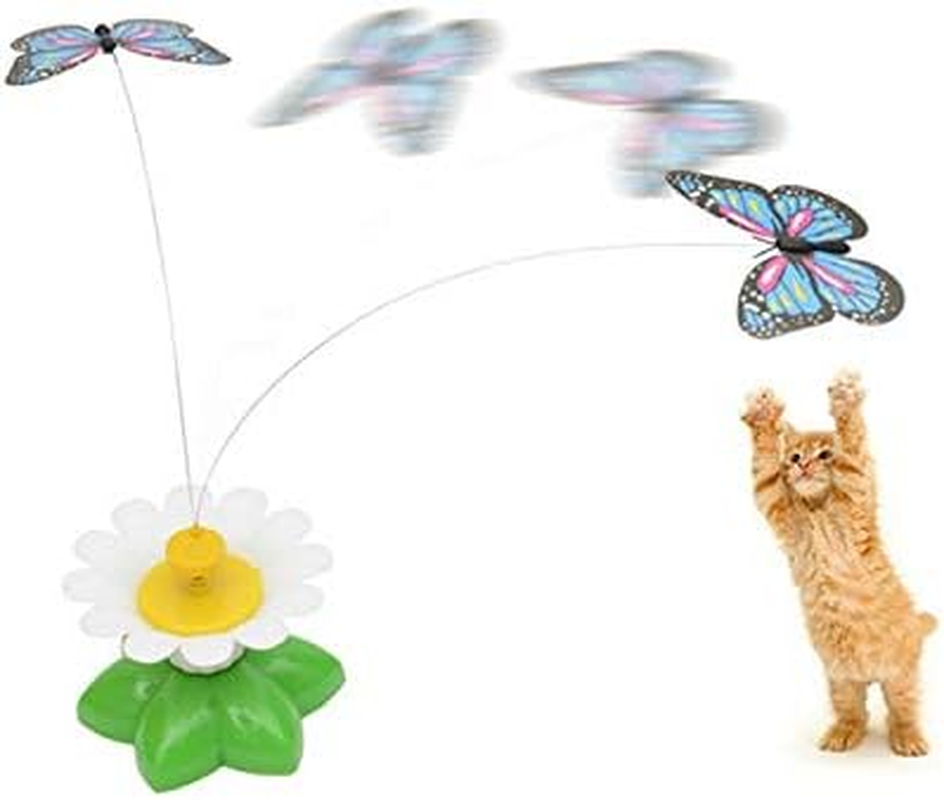 Pet Toys Electric Butterfly Flying around the Flower Pet Cat Toy Pet Toys image number 4