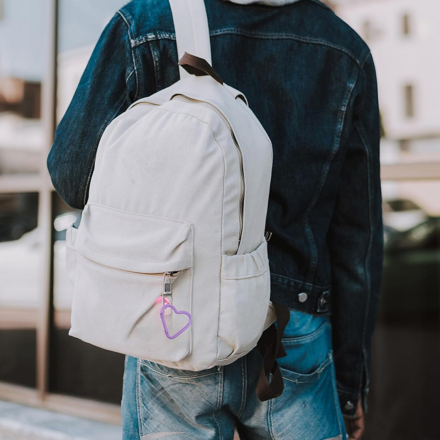 Heart Carabiner 6PCS, Multi-Functional Aluminum Carabiner Clip for Gym, Dog Leash & Outdoor Travel, 6 Colors image number 4