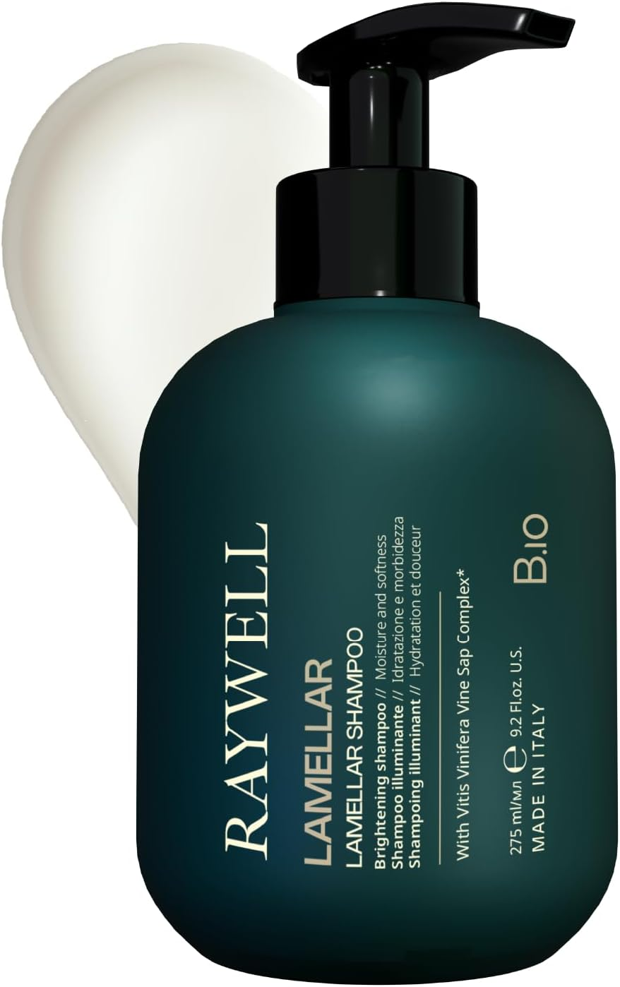 Raywell B.Io Lamellar Shampoo - Gentle Shine Shampoo with Lamellar Technology for Smooth, Frizz-Free Hair, Natural Care from Italy (COSMOS Organic, Parabens & Sulphates-Free) (275 Ml) image number 2