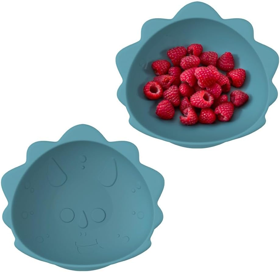 Melii Luxe Silicone Suction Bowls 2 Pack - Dinosaur image number 5