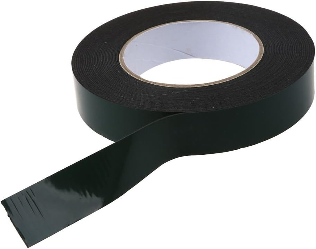 Black Super Strong Permanent Double Sided Self Adhesive Foam Car Trim Body Tape Width:25Mm image number 2