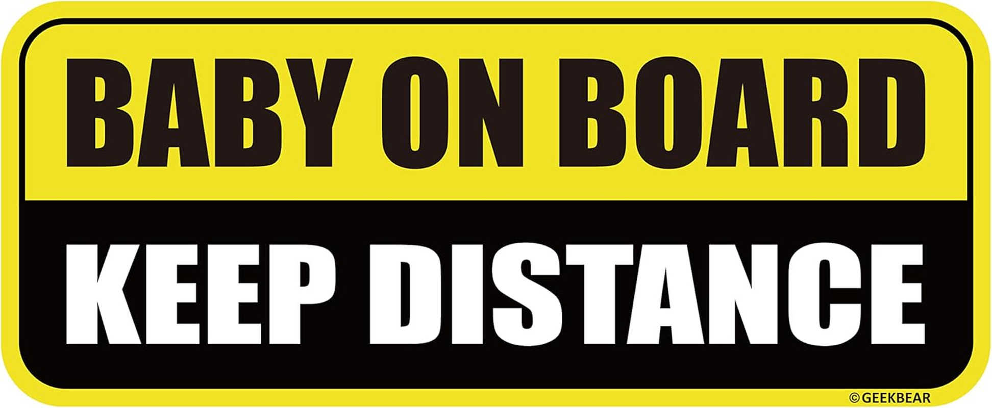 Baby on Board Magnet_Rectangular Type (1 Pack) (Yellow/Black) - Light Pink/Turquoise image number 5