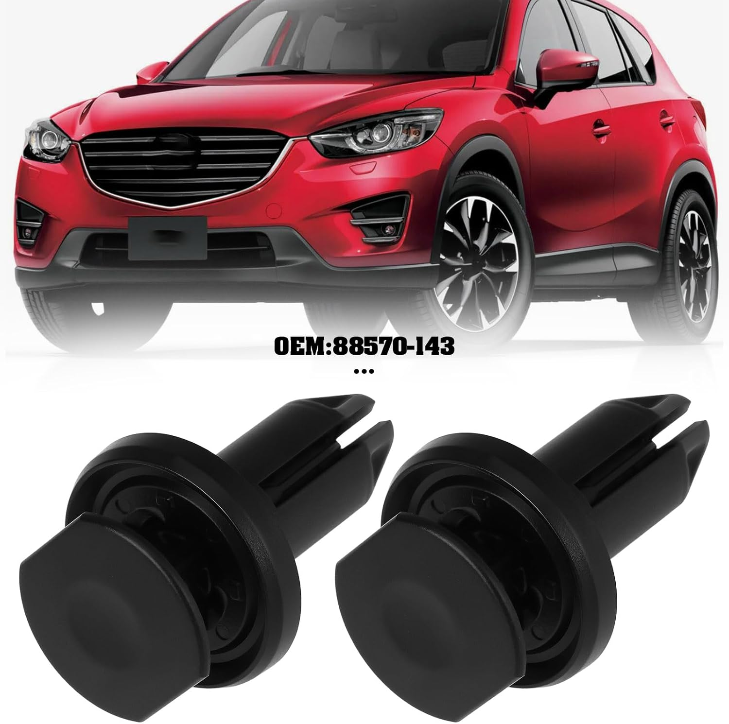 Ecsing 10Pcs Retainer Clip 88570-143 Compatible with Mazda GJ GL CX KE GH BM BN DL image number 3