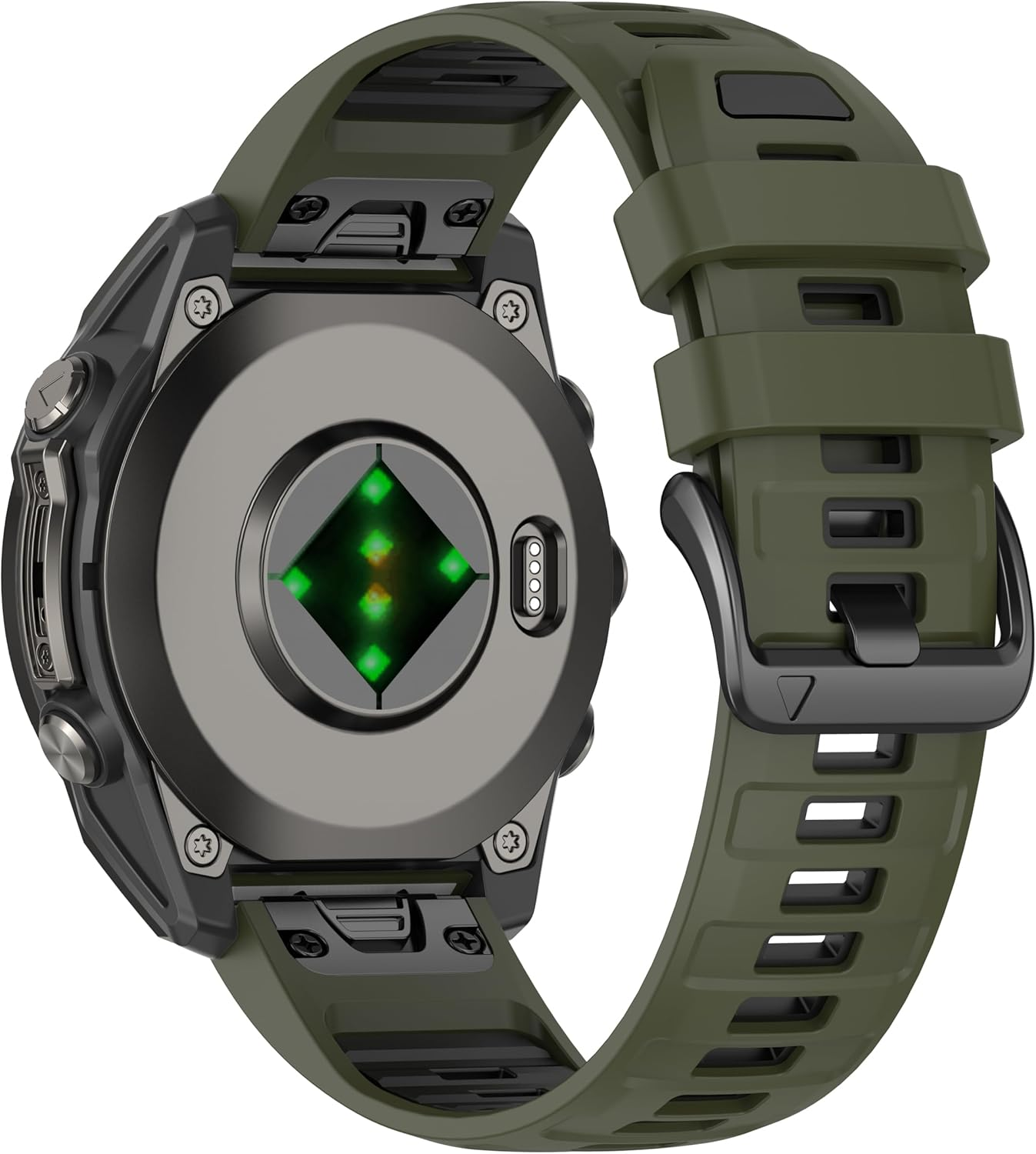 Compatible with Garmin Fenix 8 AMOLED 47Mm Silicone Watch Band/Fenix 7 Pro/7/6 Pro/6/5 Plus/5,Quick-Fit 22Mm Strap for Fenix E/Forerunner965 955/Descent G1/Approach S60 S62/Epix Pro 47Mm