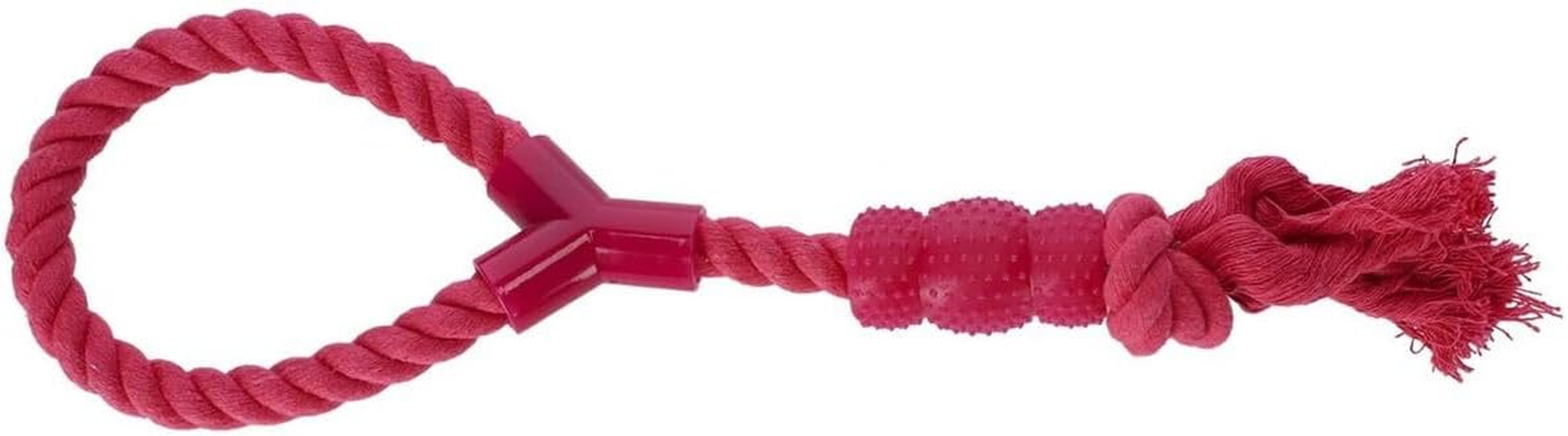 Dingo Pink Cotton Rubber Dog Toy 30080