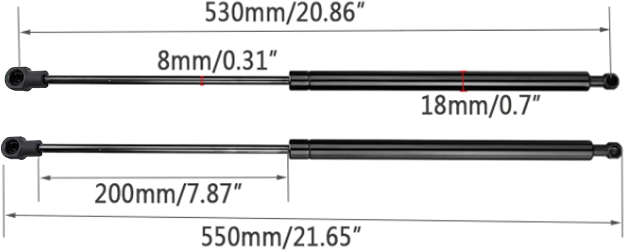 AONNOUS Rear Tailgate Boot Gas Struts Compatible with Nissan Qashqai 2013 2014 2015 2016 2017 2018 2019 2020 2021 2022 2023 J11 ;Boot Trunk Lift Support Shock Damper image number 6