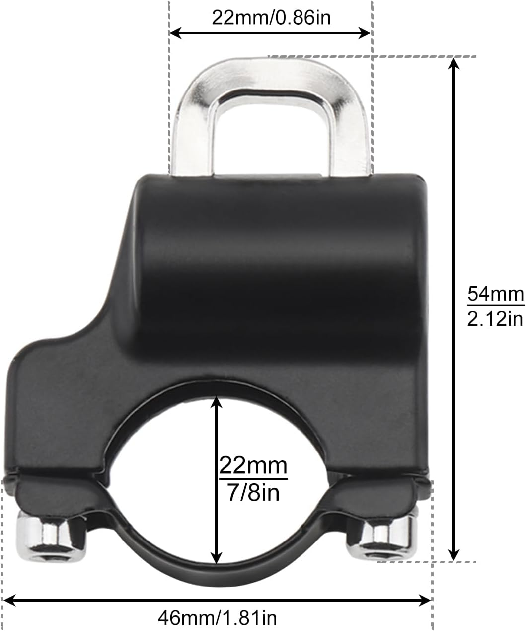 Windance Motorcycle Helmet Lock, Anti-Theft Bike Luggage Lock,Tamper-Proof Helmet Security Lock with 2 Keys for Bicycle Motorbike Scooters image number 5