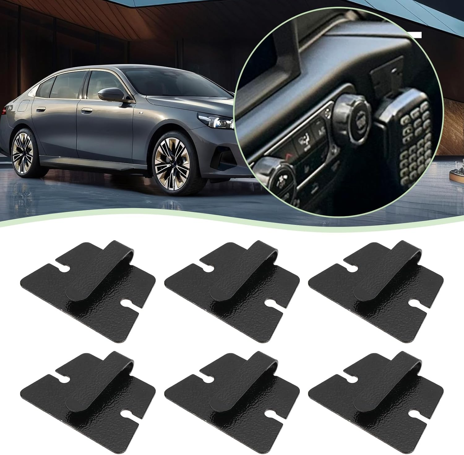 OTOTEC 10Pcs Car Radio Mic Bracket Microphone Hook Compatible with ICOM IC-2720H IC-2820H Compatible with Kenwood TM241 TM231 image number 3