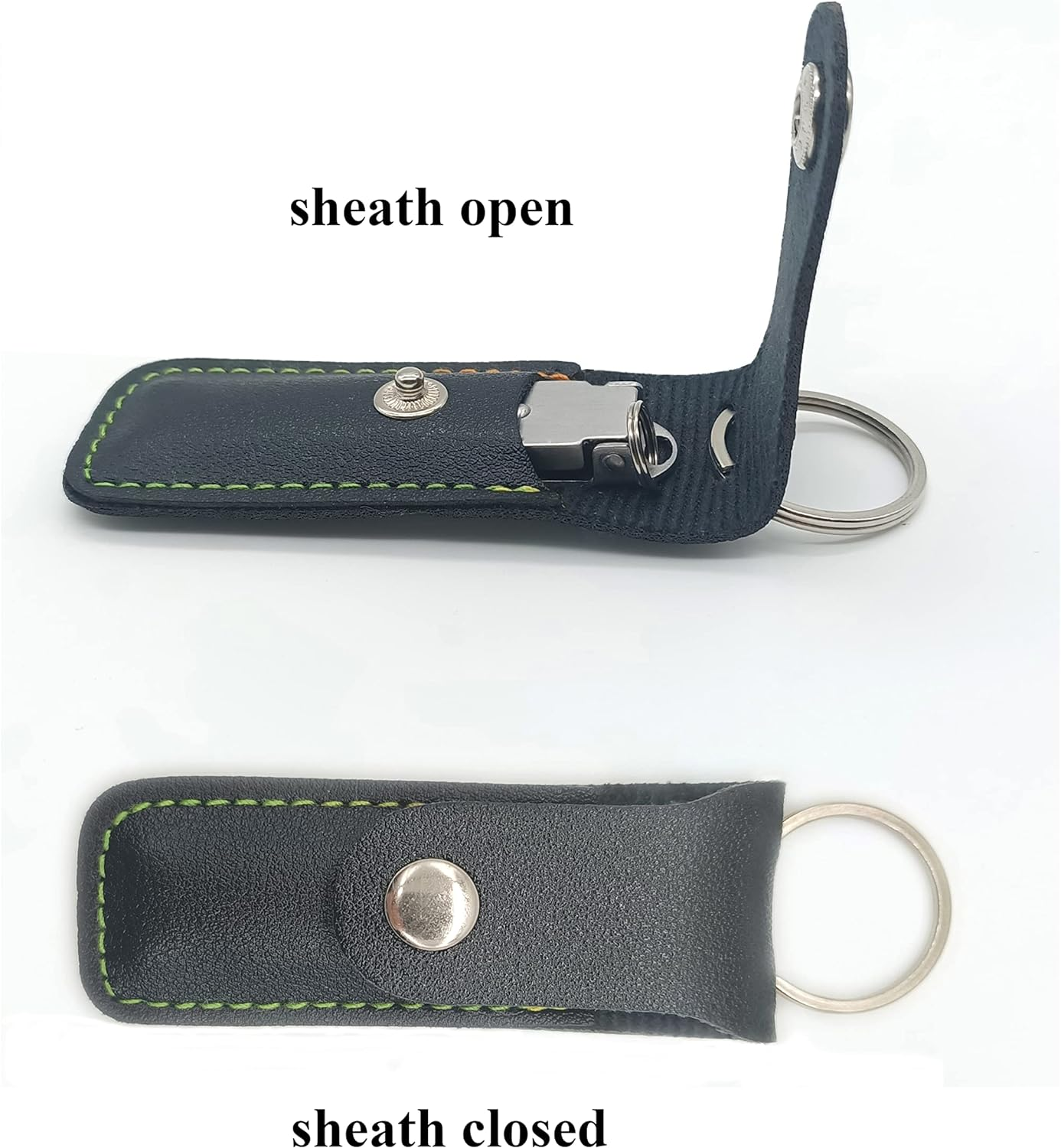 Ginalaia Stainless Steel Portable Nail Cutter，German Keychain Nail Clipper with File for Man and Women, Ultra Thin Flat Fingernail Clipper Perfect Use for Traveling、 Home 、 Office (Small, 1)