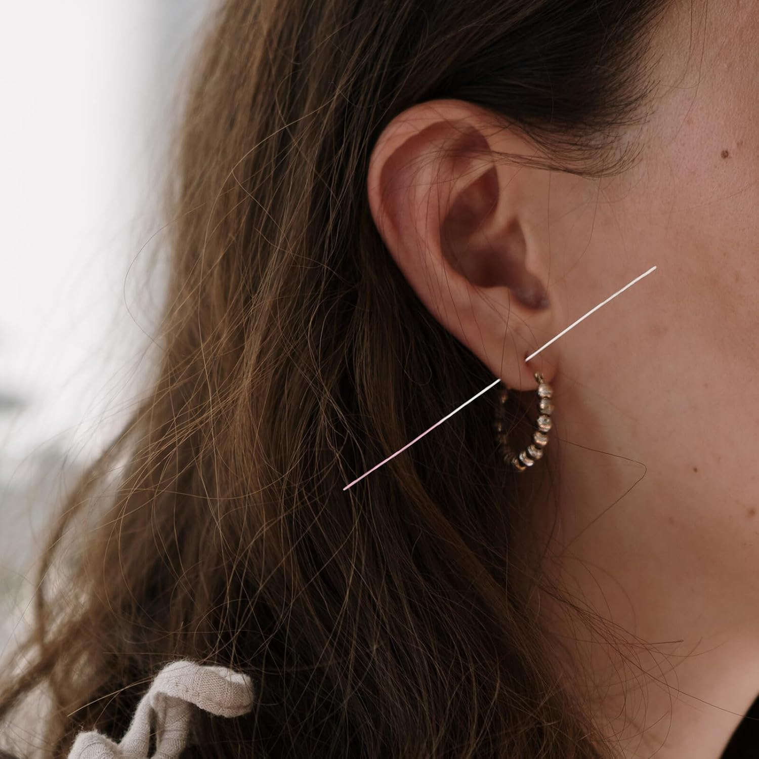 SHOWERORO 360PCS Ear Hole Cleaning Line for Piercing Aftercare Gentle Disposable Ear Care Tool with Soft Floss for Wax Removal and Clog Prevention Lightweight Travel-Friendly Piercing image number 4