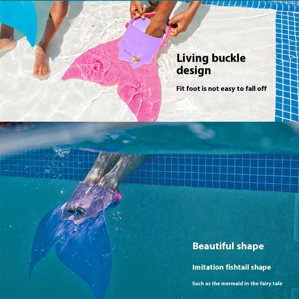 Adjustable Mermaid Tail Mermaid Tails Training Diving Swimming Flippers for Children and Adults Monofin Submersible Mermaid Fin Flippers image number 6