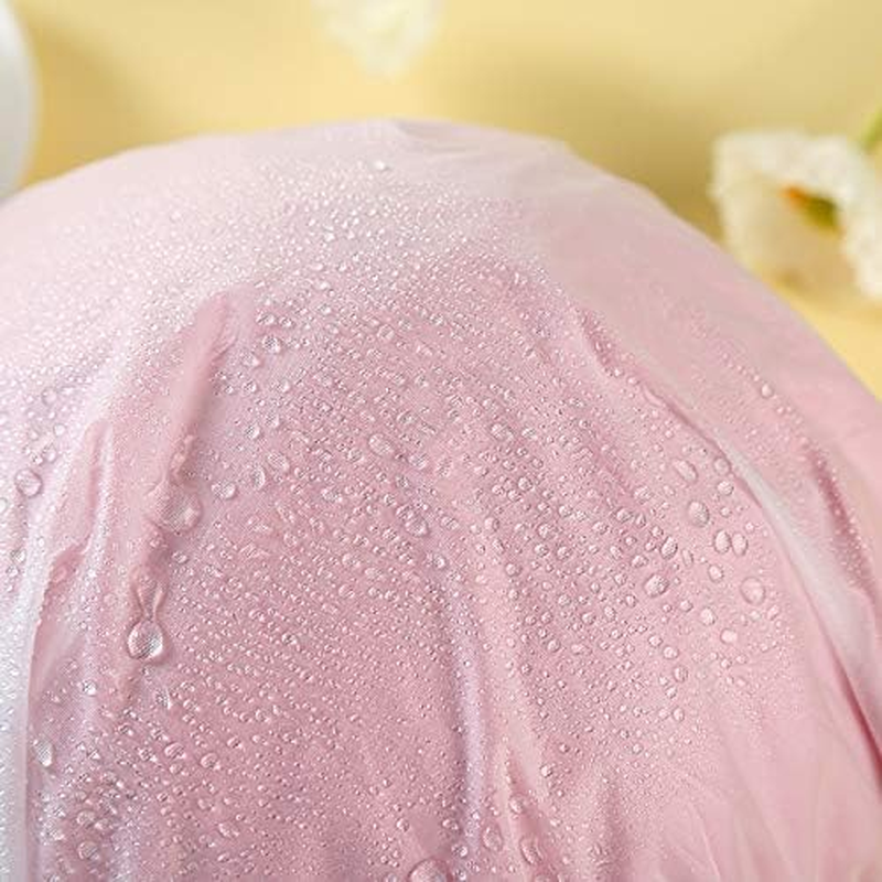 Gragra 4 Pack Waterproof Shower Caps, Reusable Thickened EVA Shower Cap for Women, Hair Caps for Showers, Dry Hair for Bathing, Swimming, SPA & Hair Dye, Fits All Hairstyles Including Long Hair & Braids image number 1
