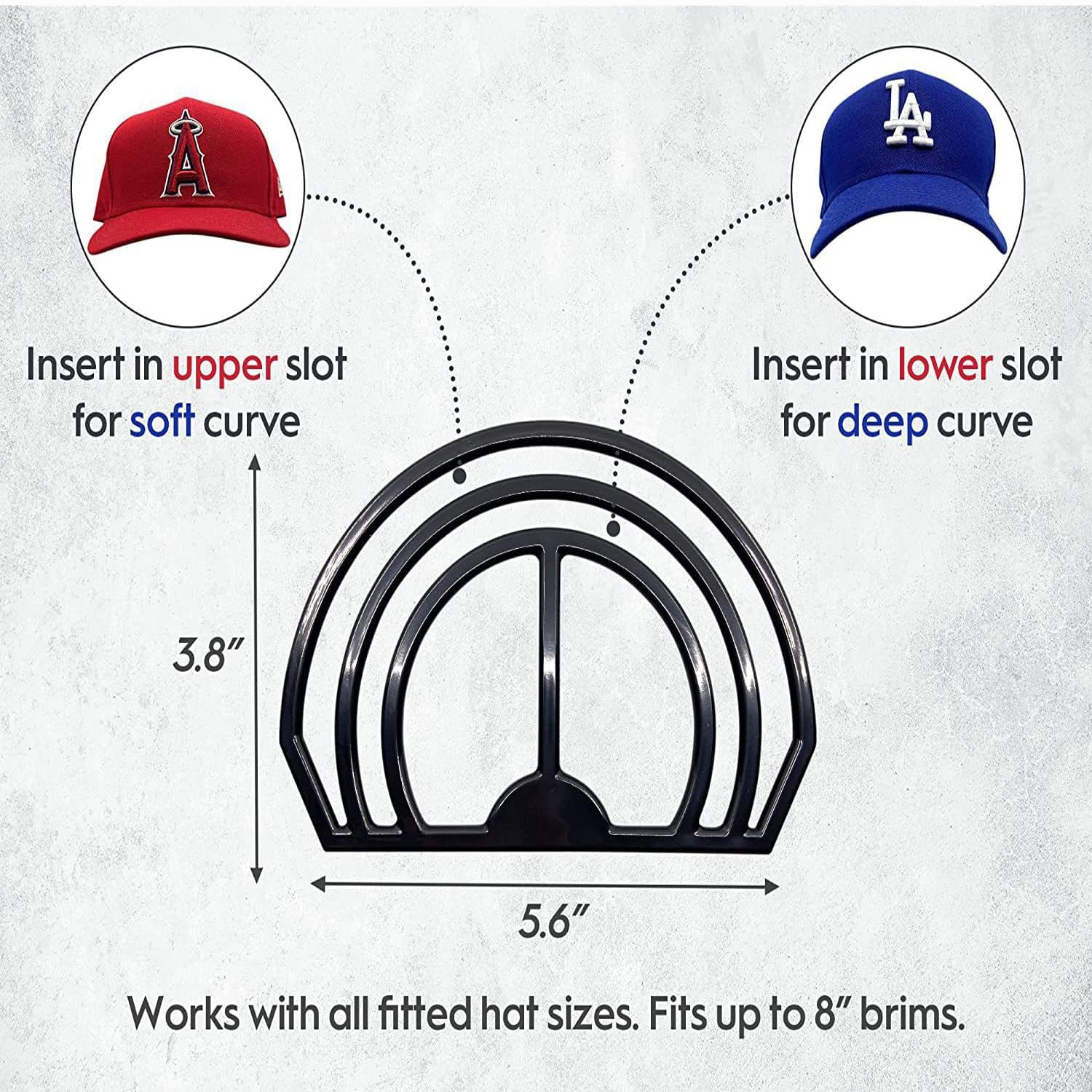 Brim Bender (4-Pack) - Perfect Hat Curving Band, Steaming Optional - Convenient Shaper Design with Dual Option Bill Bender Slots image number 6