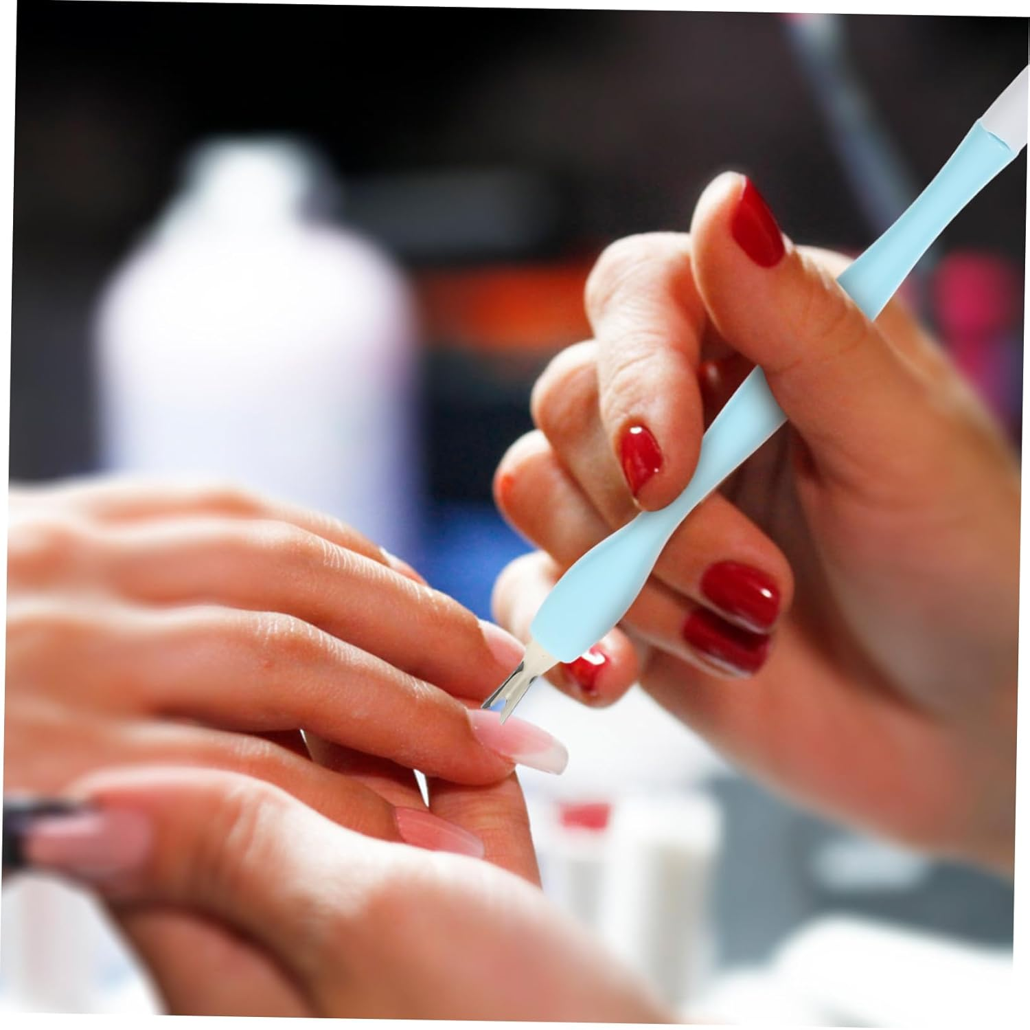 Baluue 15Pcs Stainless Steel Dead Skin Forks for Nail Art Cuticle Trimmer Pushers Easy to Use Carry Professional Manicure Tools image number 4